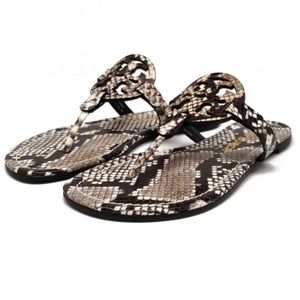 NIB Tory Burch Miller Leather Sandal Warm Roccia US 9.5  AUTHENTIC